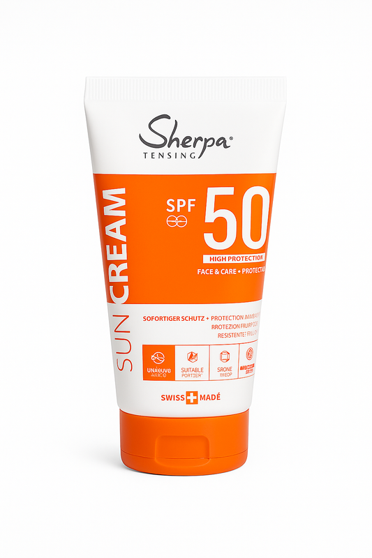🌞Sherpa® Tensing Crème Solaire SPF 50 — Protection Solaire Suisse Haute Performance