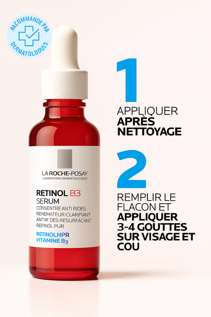La Roche-Posay – Sérum Retinol B3 Anti-Âge (30 ml)
Concentré régénérant – rides, texture, fermeté