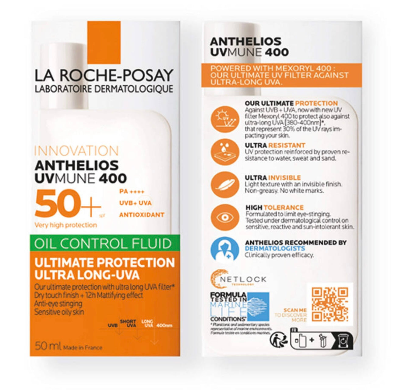 👉 La Roche-Posay Anthelios Invisible Fluid SPF 50+ — Protection Solaire Ultra-Légère, Sans Effet Blanc, Résistante à l’Eau
