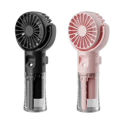 Ventilateur Portable avec Brumisation Rafraîchissante — Mini Ventilateur USB Rechargeable, Idéal pour l’Été, les Voyages et le Sport !