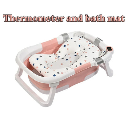 TempSense Baby Bath: Foldable Silicone Bath with Temperature Display