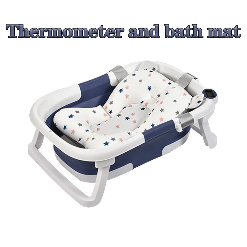 TempSense Baby Bath: Foldable Silicone Bath with Temperature Display